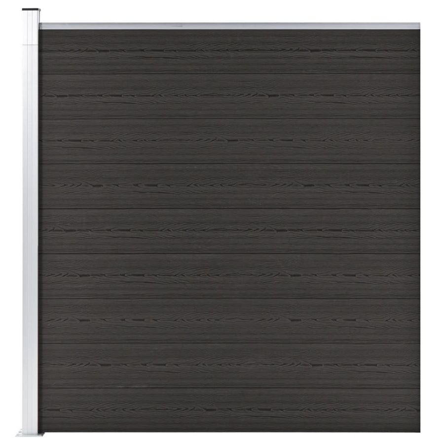 Fence Panel WPC 175x186 cm Black