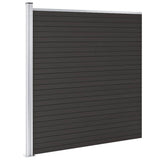 Fence Panel WPC 175x186 cm Black - Side View