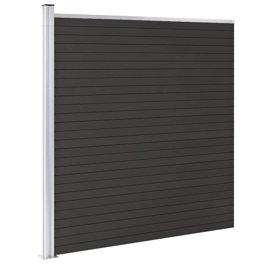 Fence Panel WPC 175x186 cm Black