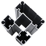 Fence Panel WPC 175x186 cm Black - Low Angle