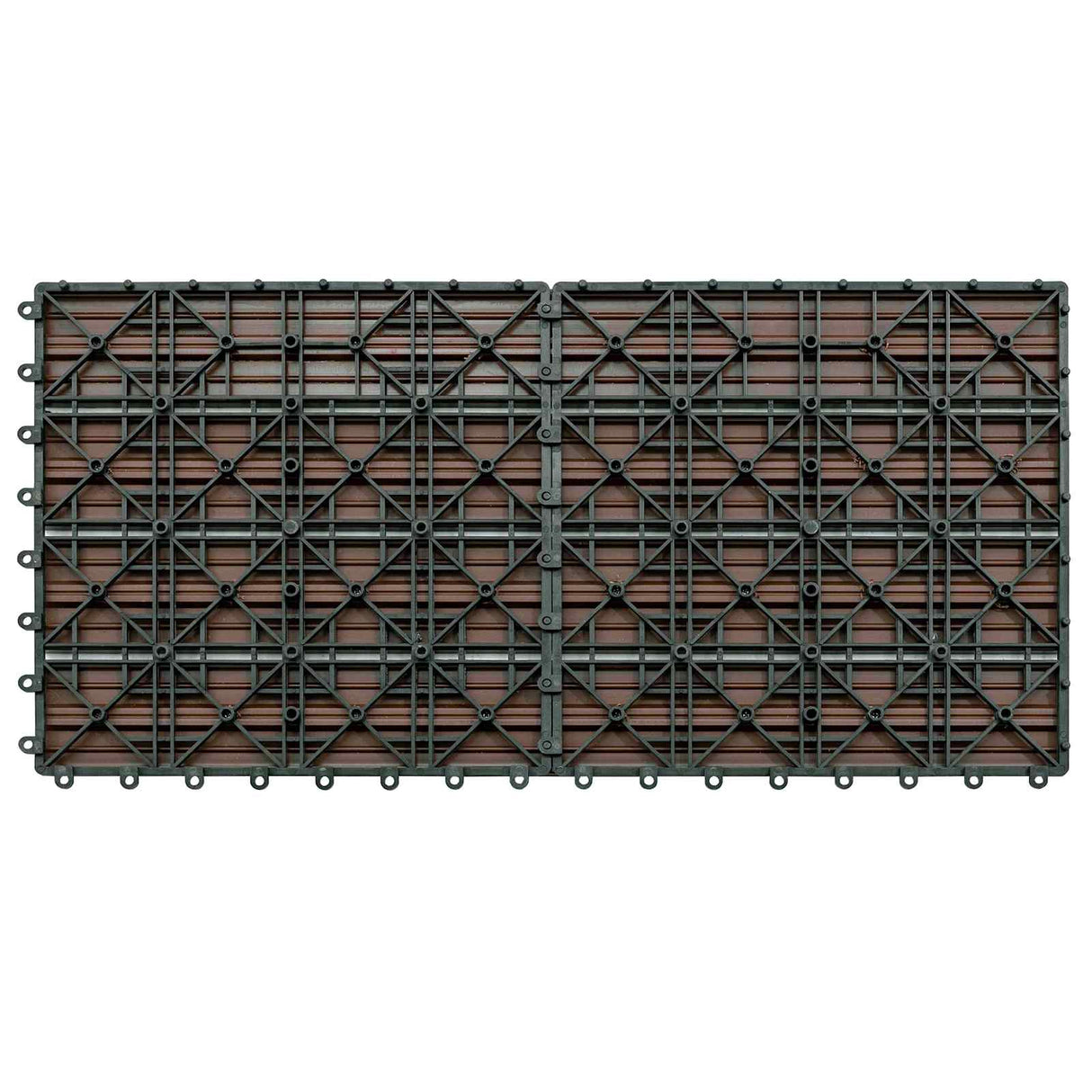 Decking Tile 6 pcs Brown 60 x 30 cm WPC