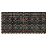 Decking Tile 6 pcs Brown 60 x 30 cm WPC