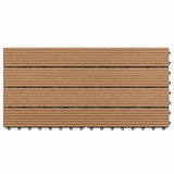 Decking Tile 6 pcs Brown 60 x 30 cm WPC - 45-Degree Angle