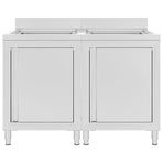 Commercial Kitchen Sink Cabinets 2 pcs Stainless Steel