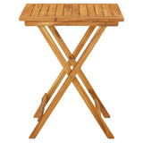 Folding Garden Table 60x60x75 cm Solid Acacia Wood