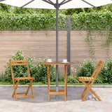 Folding Garden Table 70 cm Solid Acacia Wood - Side View