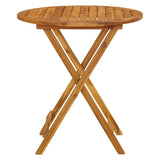 Folding Garden Table 70 cm Solid Acacia Wood - 45-Degree Angle
