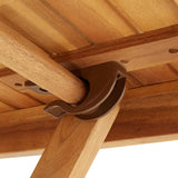 Folding Garden Table 90x90x75 cm Solid Acacia Wood - Low Angle