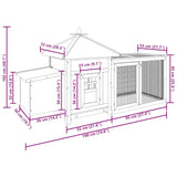 Chicken Coop with Nest Box Grey 190x72x102 cm Solid Firwood