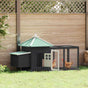 Chicken Coop with Nest Box Grey 190x72x102 cm Solid Firwood