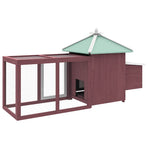 Chicken Coop with Nest Box Mocha 190x72x102 cm Solid Firwood
