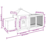 Chicken Coop with Nest Box Red 190x72x102 cm Solid Firwood - Extra Image