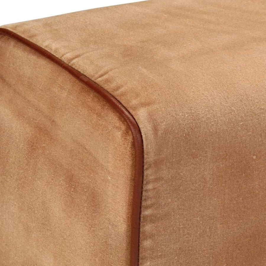 Gym Bok Bench 160 cm Brown Real Leather and Solid Wood Acacia