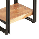 5-Tier Bookcase 40x30x180 cm Solid Acacia Wood - Top-Down View