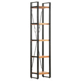 5-Tier Bookcase 40x30x180 cm Solid Acacia Wood - Close-Up Angle