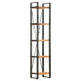 5-Tier Bookcase 40x30x180 cm Solid Acacia Wood - Low Angle