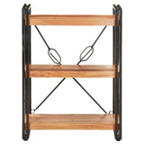 3-Tier Bookcase 60x30x80 cm Solid Acacia Wood - Front View