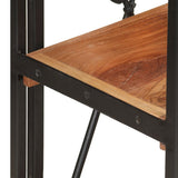 3-Tier Bookcase 60x30x80 cm Solid Acacia Wood - Top-Down View
