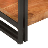 3-Tier Bookcase 90x30x80 cm Solid Acacia Wood