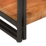 3-Tier Bookcase 140x30x80 cm Solid Acacia Wood - Top-Down View
