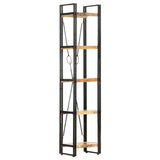 5-Tier Bookcase 40x30x180 cm Solid Mango Wood