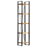 5-Tier Bookcase 40x30x180 cm Solid Mango Wood