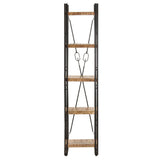 5-Tier Bookcase 40x30x180 cm Solid Mango Wood - Front View