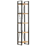 5-Tier Bookcase 40x30x180 cm Solid Mango Wood
