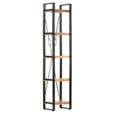 5-Tier Bookcase 40x30x180 cm Solid Mango Wood - Low Angle