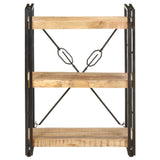 3-Tier Bookcase 60x30x80 cm Solid Mango Wood - Front View