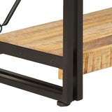 3-Tier Bookcase 90x30x80 cm Solid Mango Wood - Top-Down View