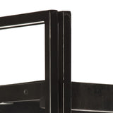 5-Tier Bookcase Black 140x30x180 cm Solid Mango Wood - Side View
