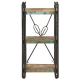 3-Tier Bookcase 40x30x80 cm Solid Reclaimed Wood - Front View