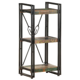 3-Tier Bookcase 40x30x80 cm Solid Reclaimed Wood - Low Angle