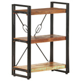 3-Tier Bookcase 60x30x80 cm Solid Reclaimed Wood