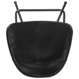 Bar Stools 2 pcs Black Real Leather - Close-Up Angle