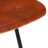 Bar Stools 4 pcs Brown Real Leather - Extra Image