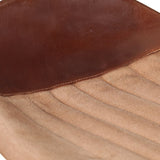 Bar Stools 4 pcs Brown Real Leather - Close-Up Angle