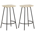 Bar Stools 2 pcs Solid Mango Wood