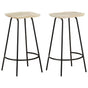 Bar Stools 2 pcs Solid Mango Wood