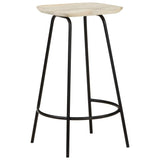 Bar Stools 2 pcs Solid Mango Wood - Front View