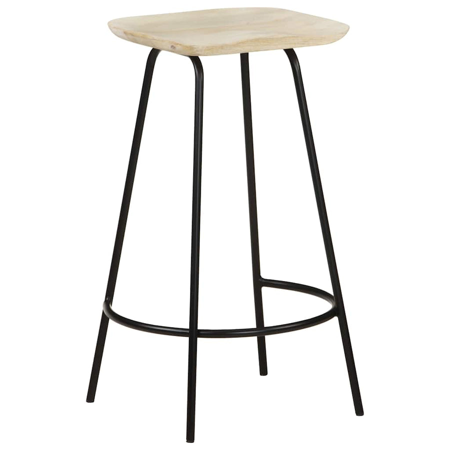 Bar Stools 2 pcs Solid Mango Wood