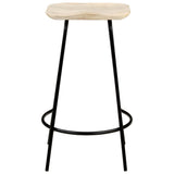 Bar Stools 2 pcs Solid Mango Wood - Side View
