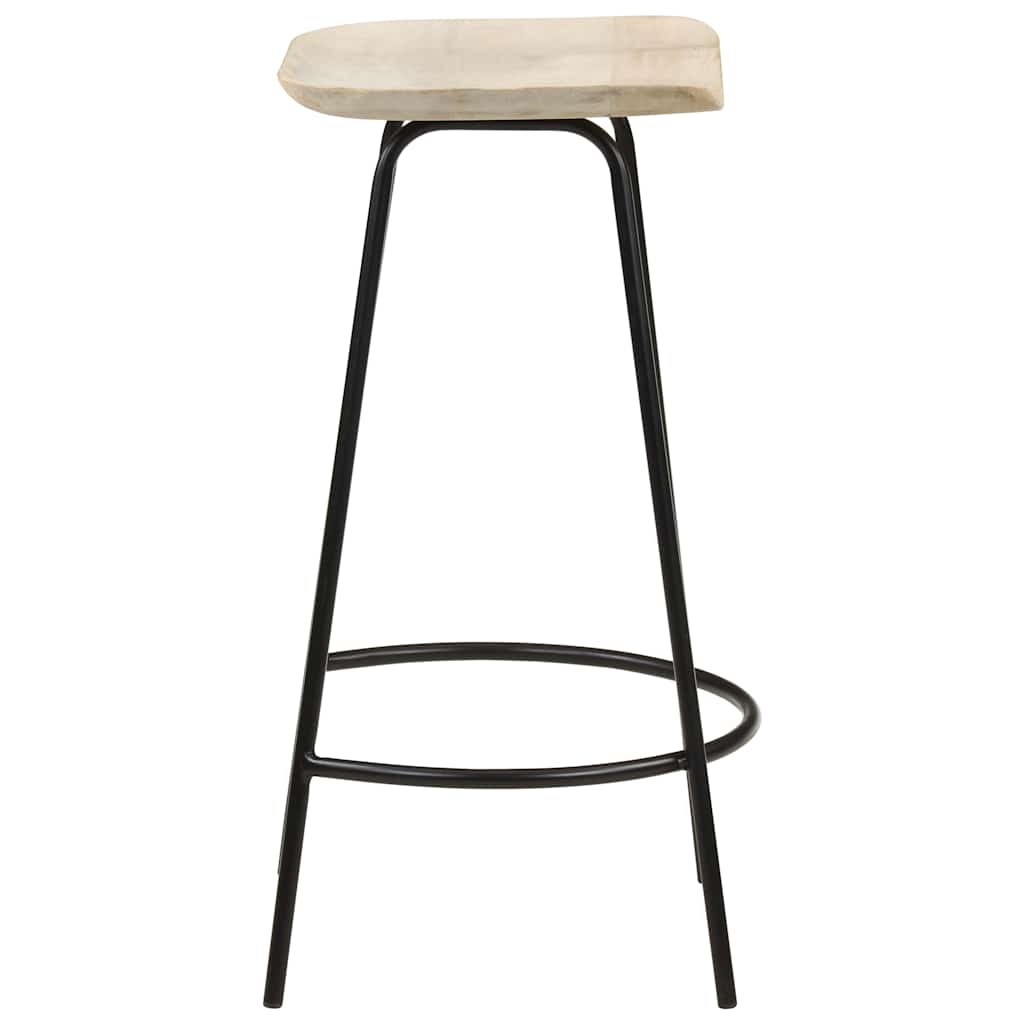Bar Stools 2 pcs Solid Mango Wood