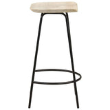 Bar Stools 2 pcs Solid Mango Wood - Top-Down View
