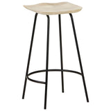 Bar Stools 2 pcs Solid Mango Wood - 45-Degree Angle