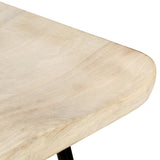 Bar Stools 2 pcs Solid Mango Wood - Rear View