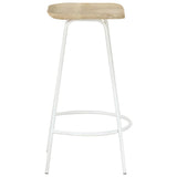 Bar Stools 2 pcs Solid Mango Wood - 45-Degree Angle
