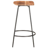 Bar Stools 2 pcs Solid Acacia Wood - Top-Down View