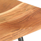 Bar Stools 2 pcs Solid Acacia Wood - Low Angle